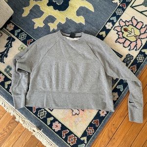Gray Nike Cropped Sweatshirt